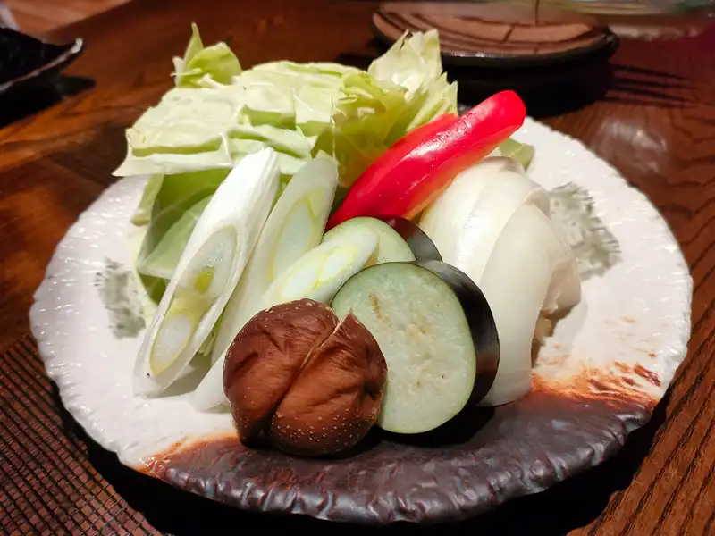 函館炭火焼肉ホルモン市場　愛　焼き野菜盛り合わせ