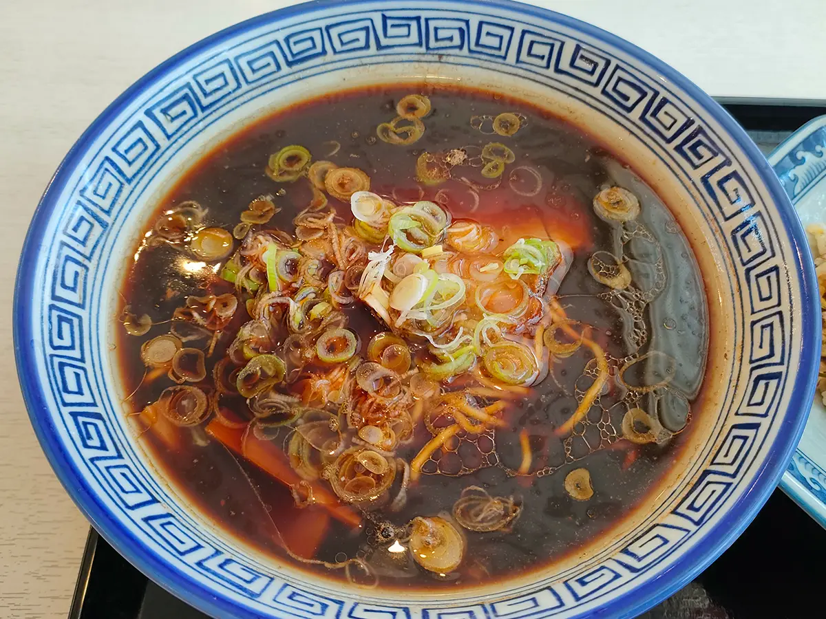 若大将　半チャンセット　しょうゆラーメン